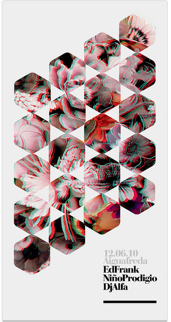 3D poster (3Dglasses) — marindsgn #3d #hexagon #electronic