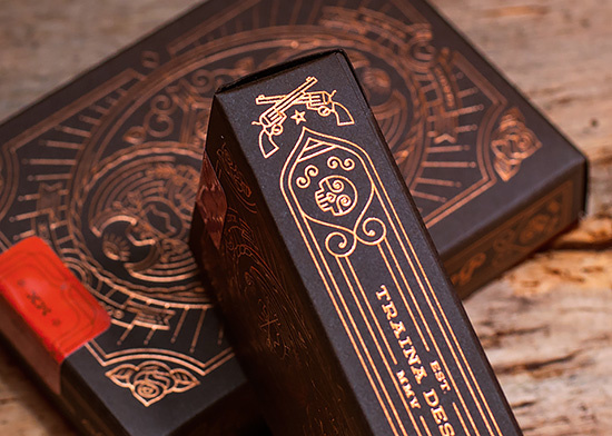 cards, branding, copper