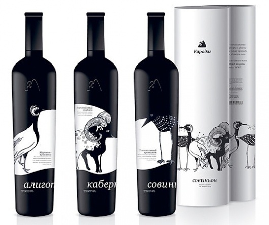 Brilliant Packaging With Illustration | Petshopbox Studio Blog #white #packaging #design #graphic #wine #black #illustration #nadie #and #parshina