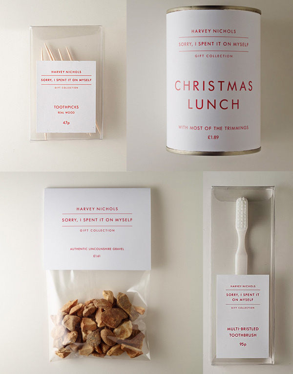 If It's Hip, It's Here: Harvey Nichols Hilariously Markets Christmas Shopping To The Selfish This Season. #packaging