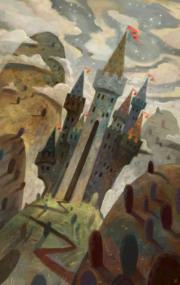 Hilltop Castle - Ken Wong #illustration #fantasy #castle