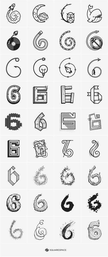 6 squared big #number