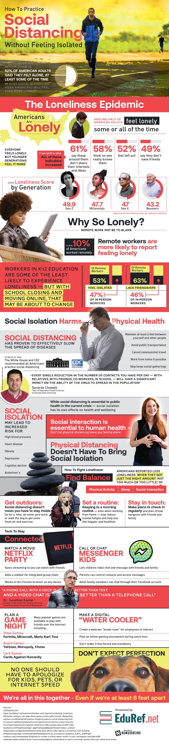 Social isolation harms physical health. Here's how you can practice quarantining without feeling lonely.