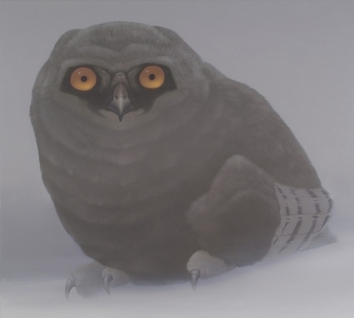 They move finished and complete, gifted with the extension of the... - but does it float #owl #painting