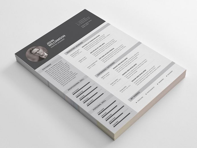 Free Resume Template with Clean and Classic Design