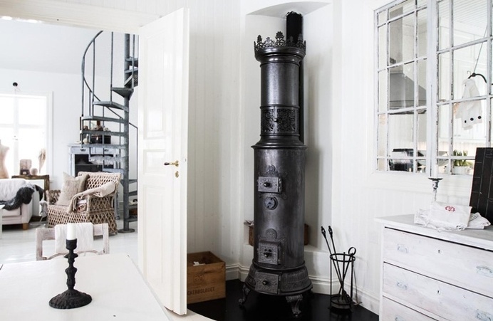 Kamin i sekelskifteshus #interior #design #decor #deco #country #decoration