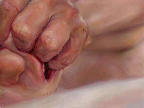 Then parting her thoughts, 2006, oil on linen, 6.5 x 8.5 inches