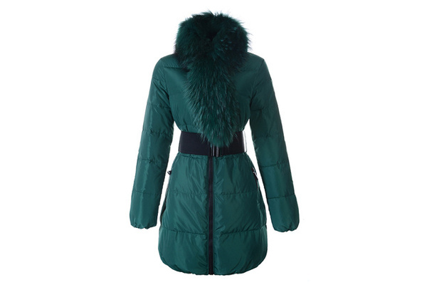 Moncler Women Lievre Long Down Coat Green #fashion