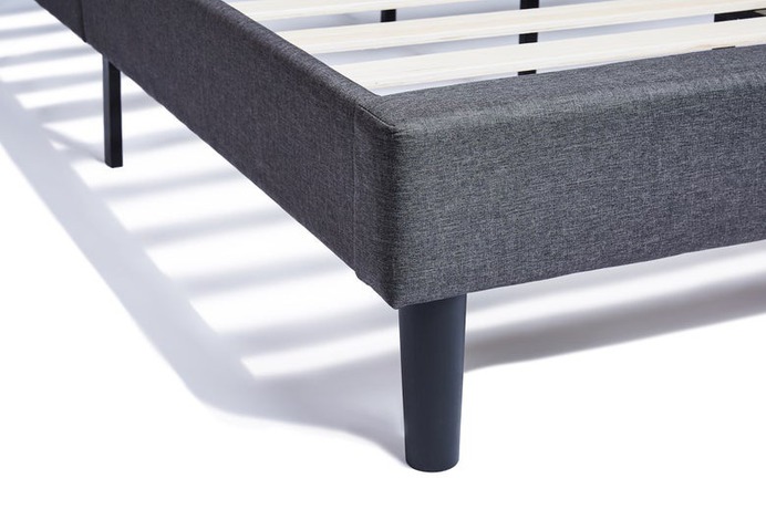 dreamcloud grey bed frame - corner view