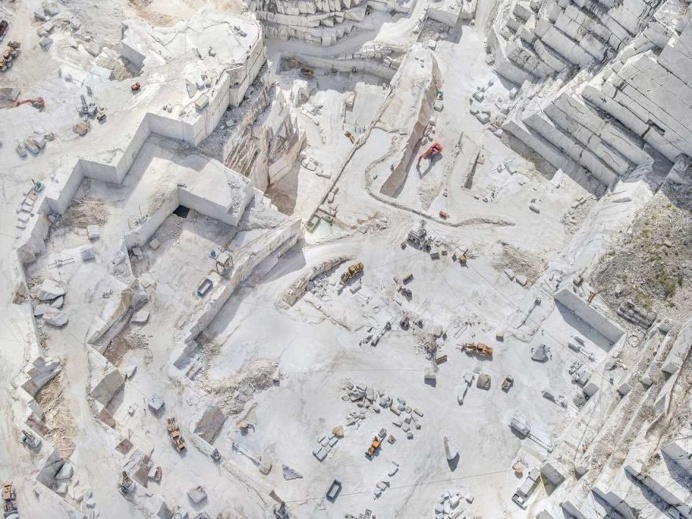 Aerial Views of The Carrara Marble Mines by Bernhard Lang
