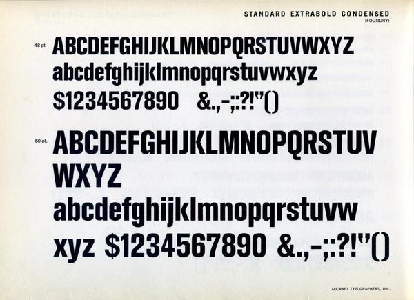 Akzidenz-Grotesk Extrabold Condensed type specimen #type #specimen #typography