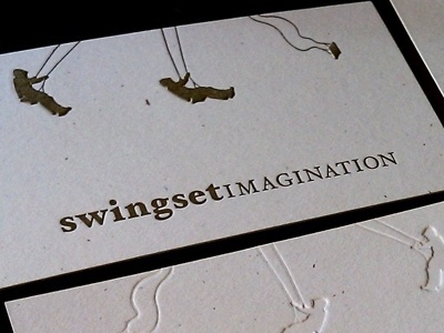 Dribbble - Swingset Imagination Business Cards by Benjamin Friesen #emboss #business #card #imagination #collateral #swingset