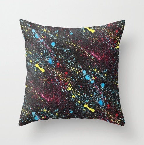 Original ink splat pillow design #ink #design #texture #pillow #illustration #textiles