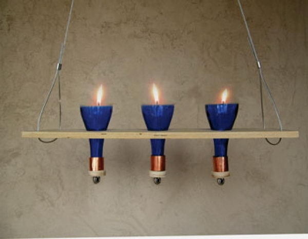 25 Creative Wine Bottle Chandelier Ideas #chandelier #light #wine #bottle