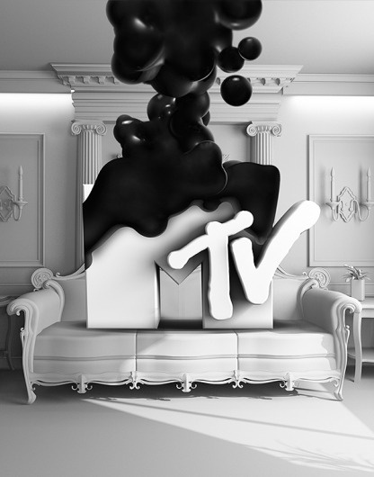New Works. on the Behance Network #white #black #illustration #mtv #music