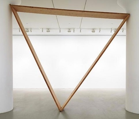 That Board - Virginia Overton #wooden #triangle #sculpture #installation