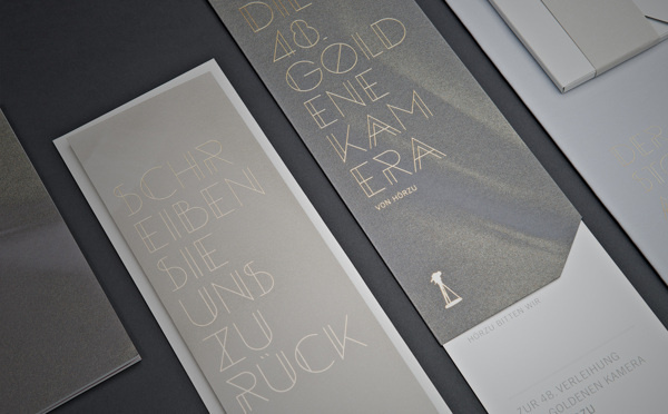 The Golden Camera 2013 #print #design #graphic #gold #gray #type #paper #foil