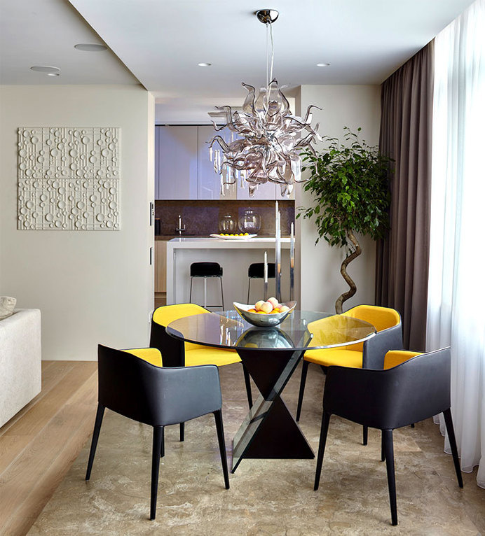 Luxury Moscow Apartment by Alexandra Fedorova - dining area #interior #dining #design #decor #home #area #table