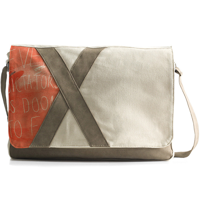 #dictatorship #beige #bag #messenger #shoulderbag #steinbeck #dictator #boxingglove #bone #blood #anarchy