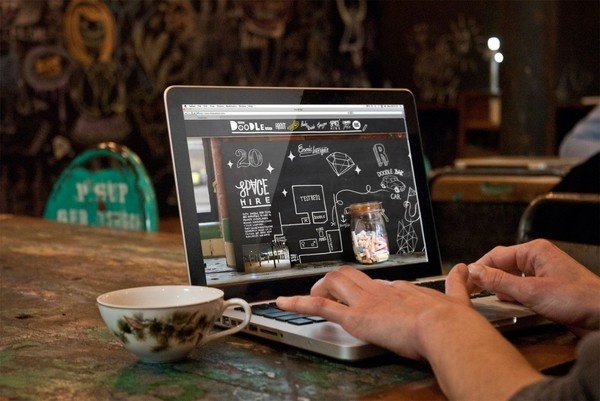 The Doodle Bar » Squint/Opera #chalk #food #website #cafe #web
