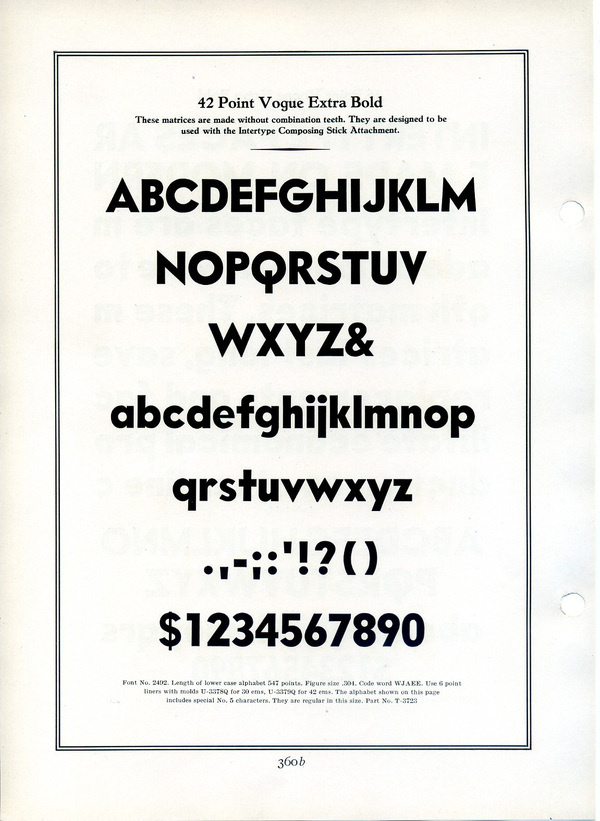 Vogue type specimen #type #specimen #typography