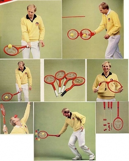 Hans Zinner`s special tennis training racquets, 1984 - 80s-tennis.com #hans #racquets #oddish #zinner #1984