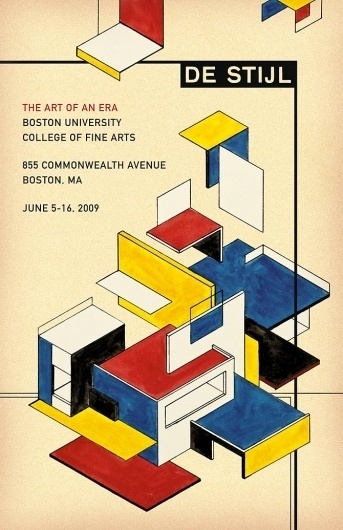 De Stijl: The Art Of An Era - Michael Deal ◊ Graphic Design #handdrawn #deal #square #poster #stijl #michael