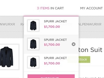 Cart Dropdown #pink #its