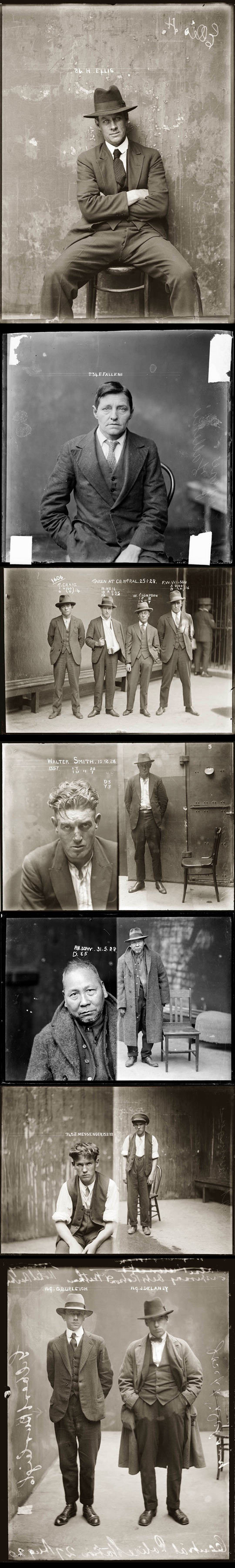 Police mugshots... #profile #police #evidence #bandits #mugshots #thieves #photography #1920s #vintage #criminals #arrest #thugs #crime