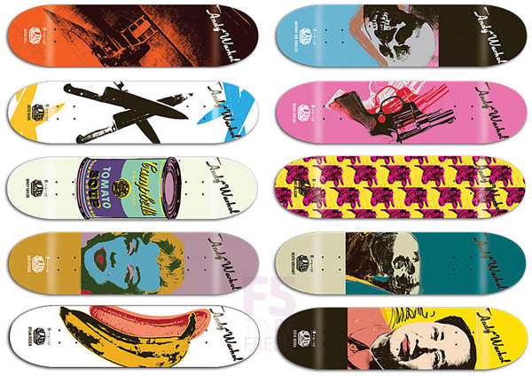 Google Image Result for http://f5torefresh.com/wp content/uploads/2010/02/warhol decks.jpg #andy warhol #skateboard #alien workshop