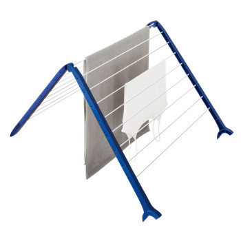 Dry laundry over your tub with this foldable rack. Save space and energy. #foldable #design #home #bathroom #laundry #product #industrial #rack