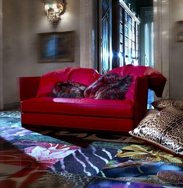 Red sofa by Roberto Cavalli Home collection artistic furniture #accessories #artistic #collection #home #furniture #cavalli #art #roberto