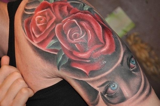 25 Rose Tattoo Designs | Cuded #rose #tattoo #designs