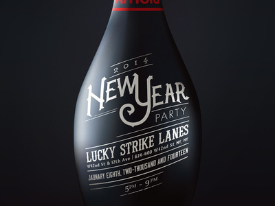 New Year Invite 2014 #typography