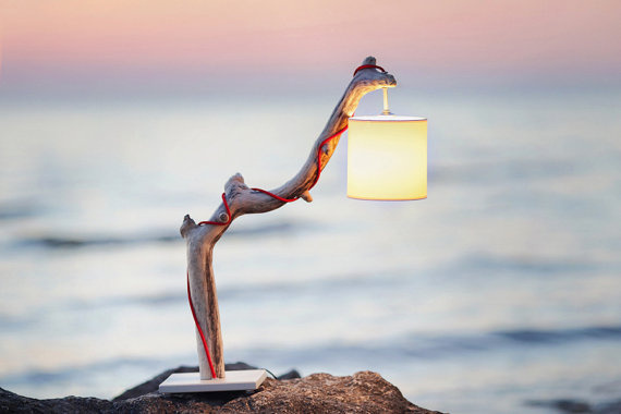 Driftwood Lamp #interior #lamp #design #driftwood #lighting