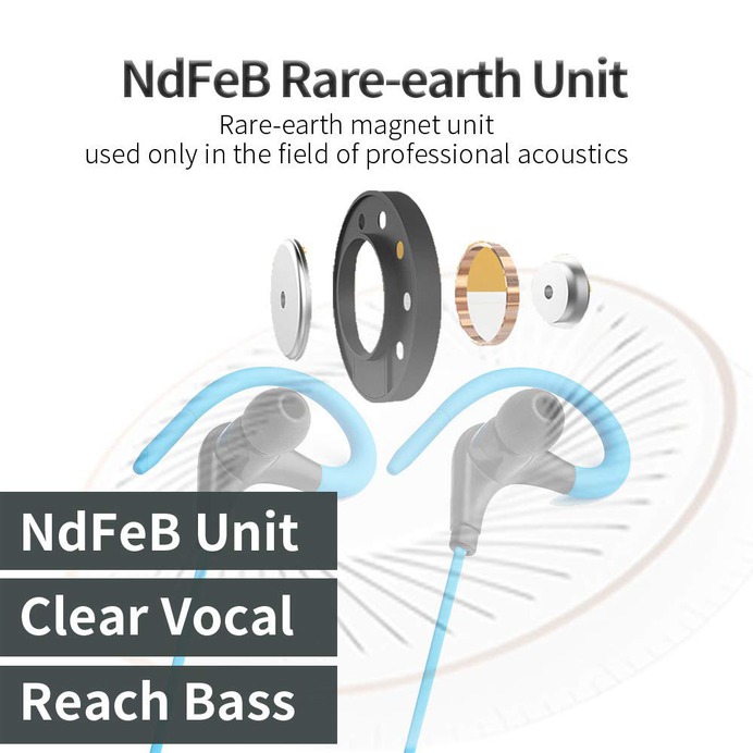 Sport Design Wired Earbuds in Ear Headphones with Microphone and Volume control Extra Bass Headsets for Android mobile