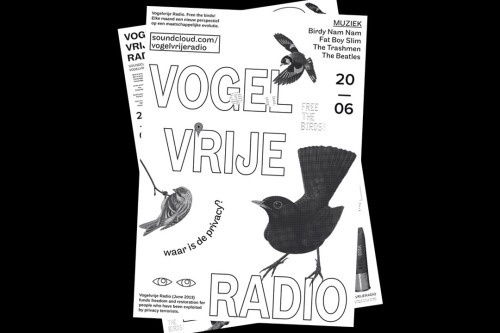 anothergraphic: Vogelvrije Radio #print