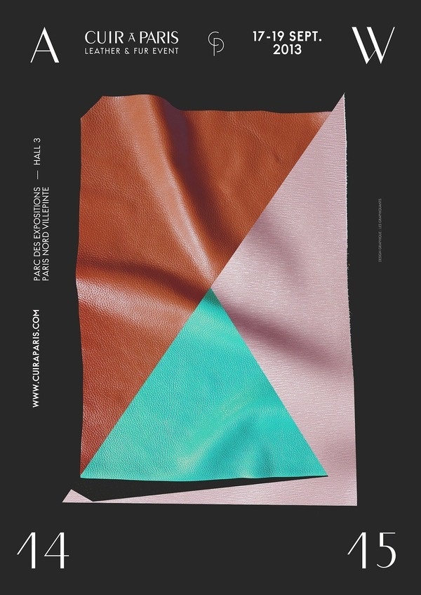 CUIR A PARISLEATHER #les #abstract #paris #geometry #event #cuir #texture #fur #leather #poster #graphiquants