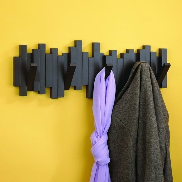 Sticks Wall-Mount Rack with Five Hooks #hooks #home