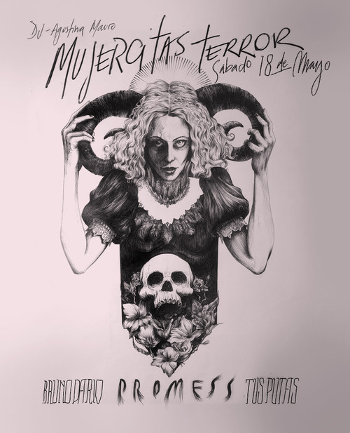 Mujercitas Terror! #punk #rock #flyer #gig #garage #poster