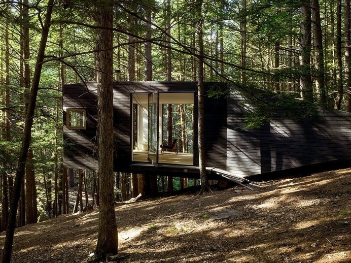 Tiny Blackened Timber Cabin