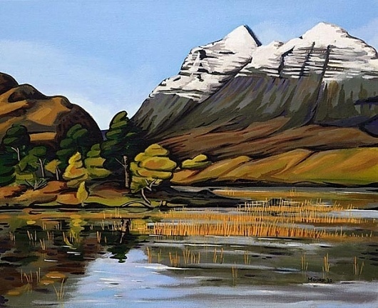 torridon.jpg 614×500 pixels #acrylic #torridon #highlands #liathach #paint #painting #scotland #canvas #mountains