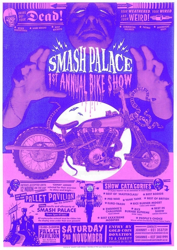 Head Full of Snakes: Smash Palace Bike Show THIS SATURDAY!!! #smash #palace #style #anti