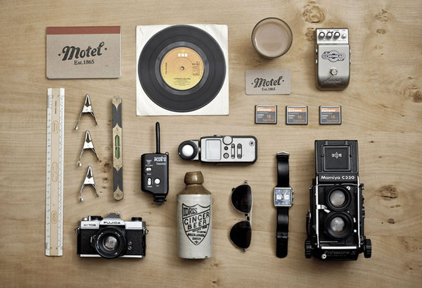 Motel table spread #branding