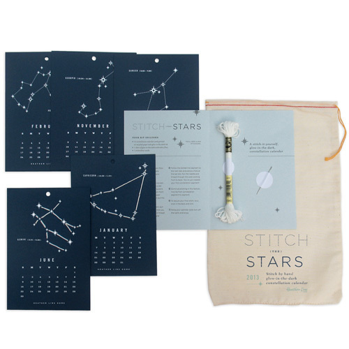 Stitch the Stars 2013 Calendar Kit Click Image to Close #thread #bag #packaging #calendar #astrology #embroidery #needle #canvas