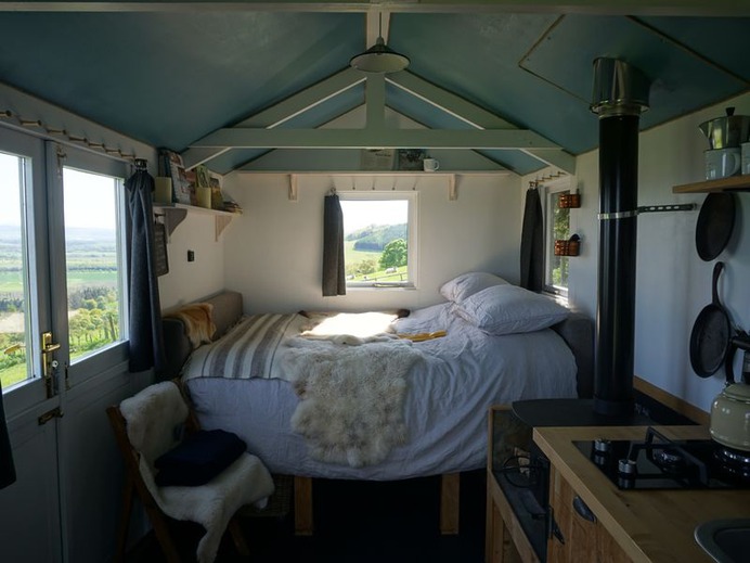 The Kailyard, one of the more rustic lodging options, offers an "immersive 'shepherds experience' with your own Hebridean flock surrounding the hut, plus two donkeys" (and no electricity).