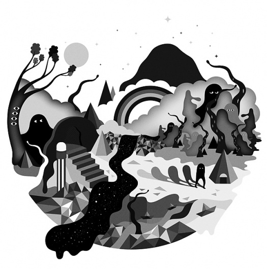Merging for Gingko Press #illustration #design #graphic #art