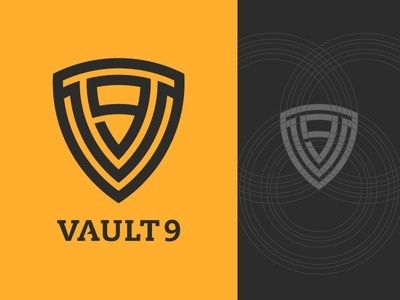 Logo proposal for Vault 9 #logo #shield #design #graphic