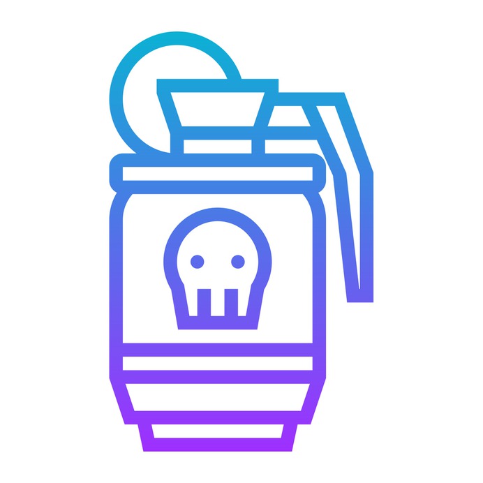 See more icon inspiration related to war, terrorism, hand grenade, miscellaneous, terrorist, grenade, skull, weapons, weapon and bomb on Flaticon.