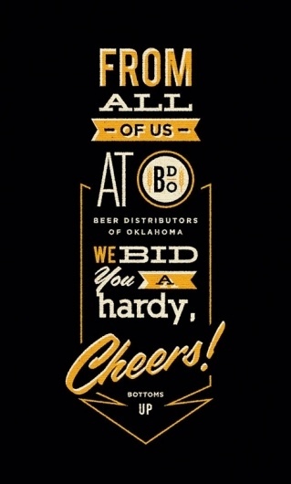 The Beer Distributors of Oklahoma #beer #black #poster #typography